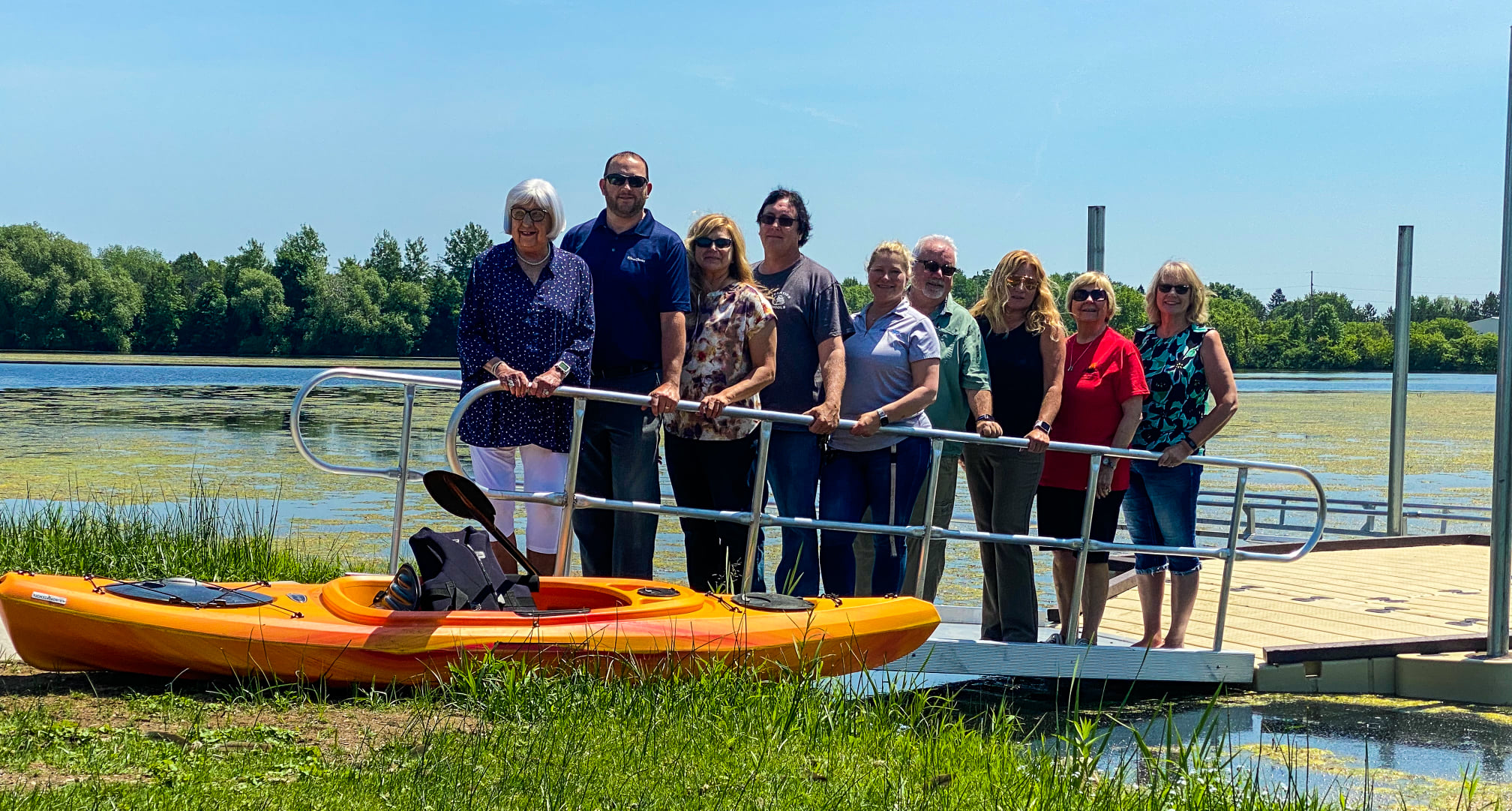 Our Board of Directors on a Kayak Launch