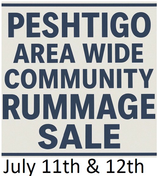 Peshtigo Area Wide Community Rummage Sale - July 11th & 12th