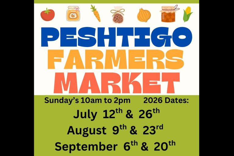 Vendors wanted for the 2026 Peshtigo Farmers Market!